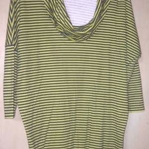 Lux Women’s Lime Green & Blue Tunic Top Large